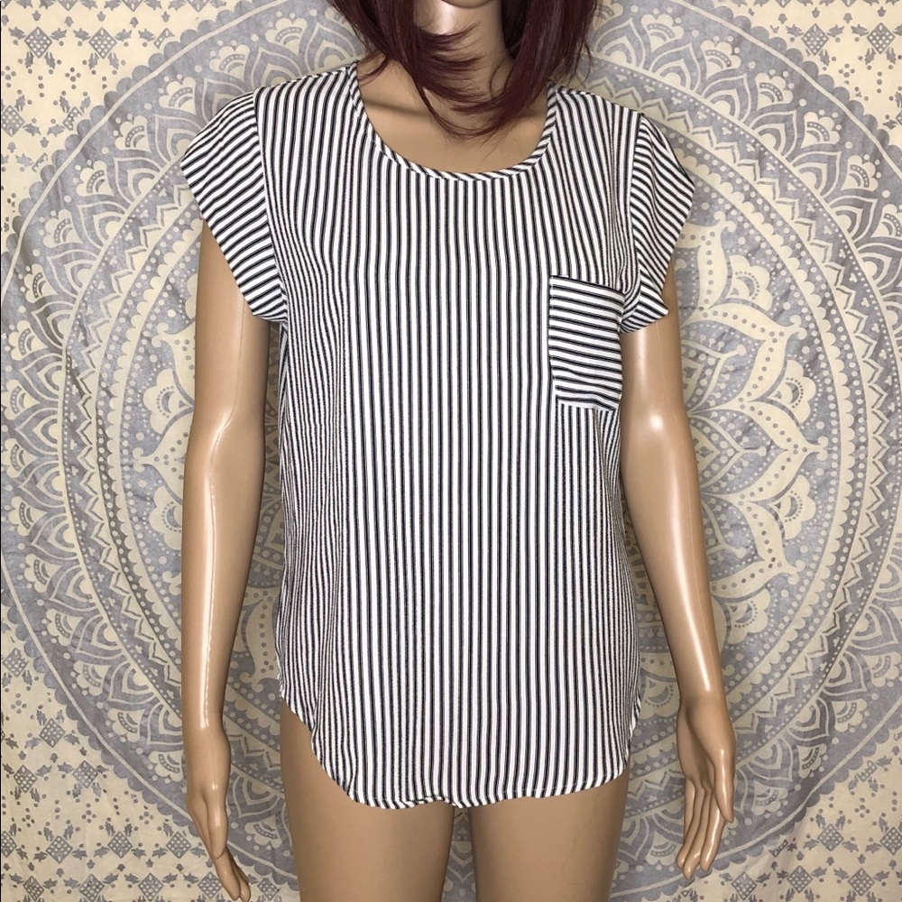 NWT Black and White Blouse